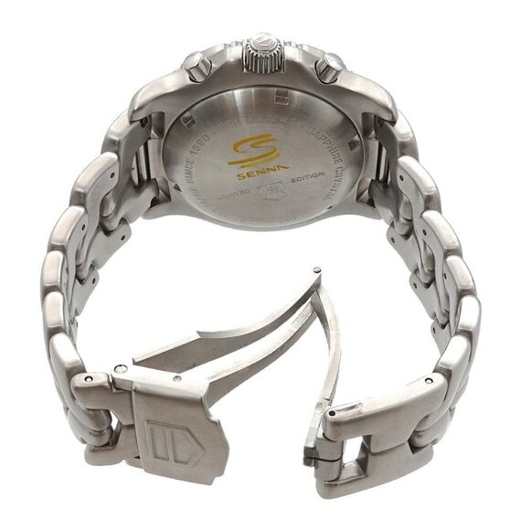 TAG Heuer Link Chronograph CT2115 Ayrton Senna Black Dial Mens Watch 90251020 - Picture 3 of 7
